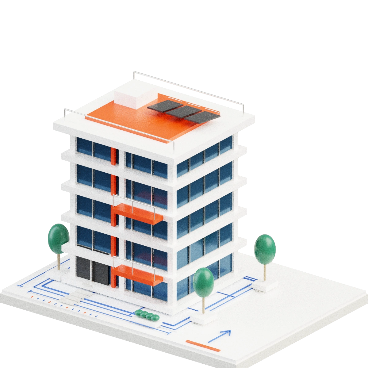 An assembled construction model representing connected business priorities